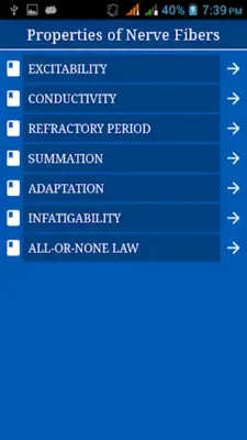 Nervous System Physiology android App screenshot 5